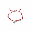 Bracelet rouge 7 nœuds avec Coquille Argentée
