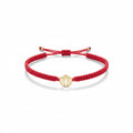 Bracelet rouge avec Coquille Dorée